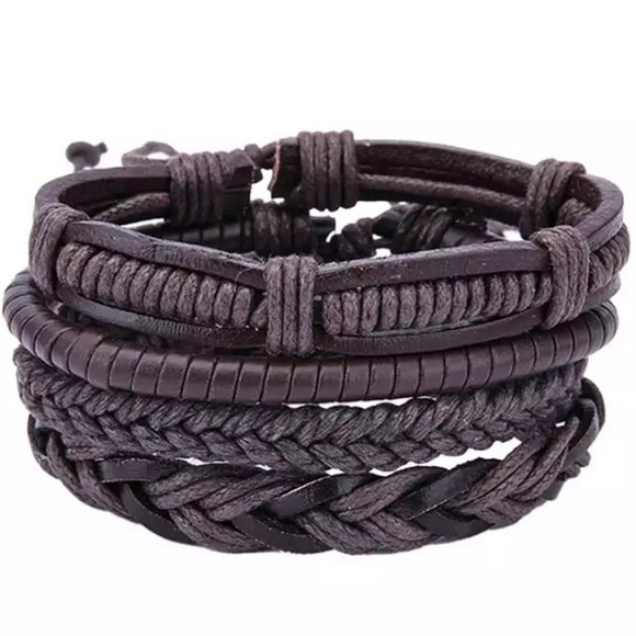 💙💎GRATEFUL💙MAKER💎💙 Jewelry - NEW!💙💎LEATHER BRACELET BUNDLE! 4!👖💙MENS UNISEX